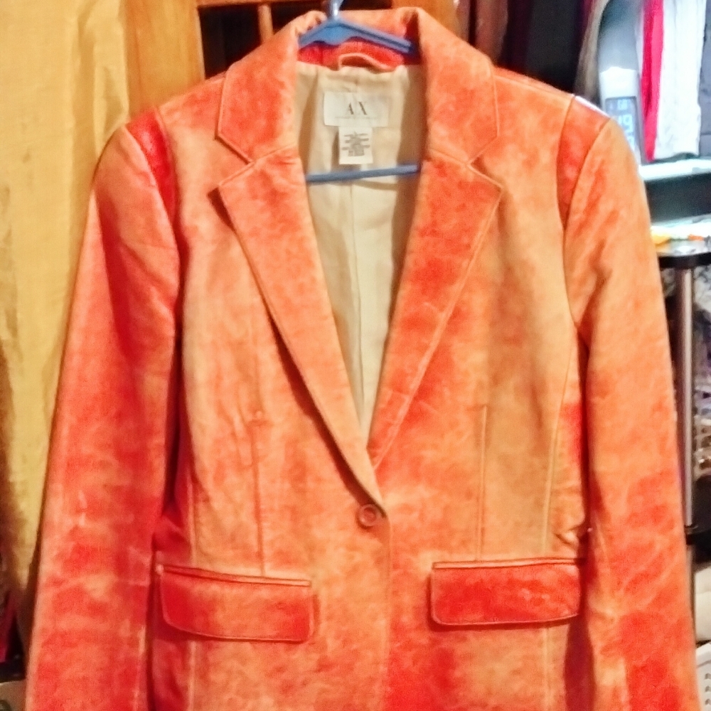 Armani exchange leather jacket